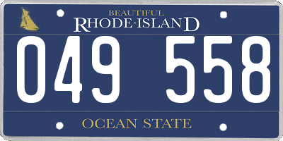 RI license plate 049558