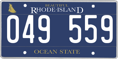 RI license plate 049559
