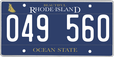RI license plate 049560