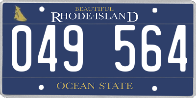 RI license plate 049564