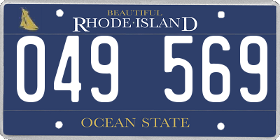 RI license plate 049569