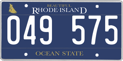 RI license plate 049575