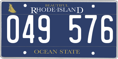 RI license plate 049576