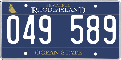 RI license plate 049589