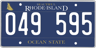 RI license plate 049595