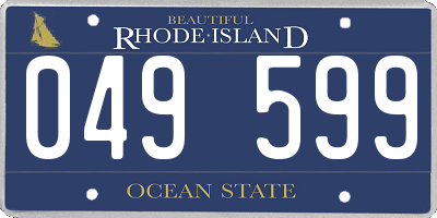 RI license plate 049599