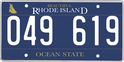 RI license plate 049619
