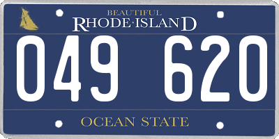 RI license plate 049620