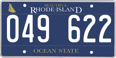 RI license plate 049622