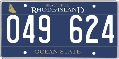 RI license plate 049624