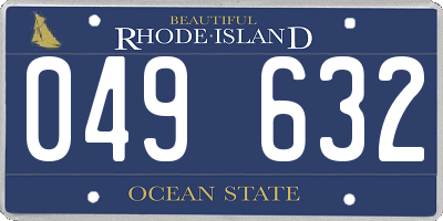 RI license plate 049632