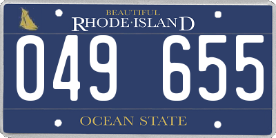 RI license plate 049655