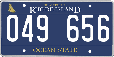 RI license plate 049656