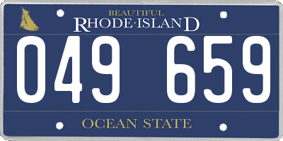 RI license plate 049659