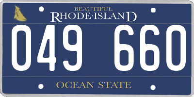 RI license plate 049660