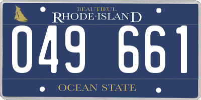 RI license plate 049661
