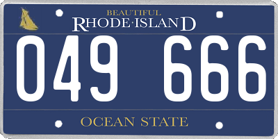 RI license plate 049666