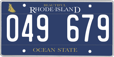 RI license plate 049679