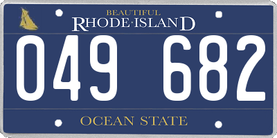 RI license plate 049682