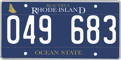RI license plate 049683