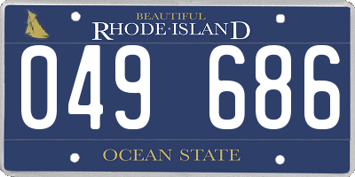 RI license plate 049686