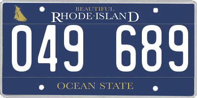 RI license plate 049689
