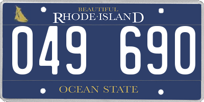 RI license plate 049690