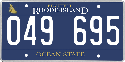 RI license plate 049695