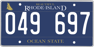 RI license plate 049697