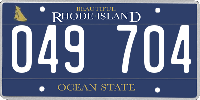 RI license plate 049704
