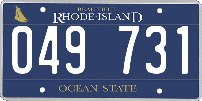 RI license plate 049731