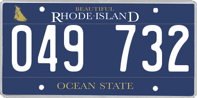 RI license plate 049732