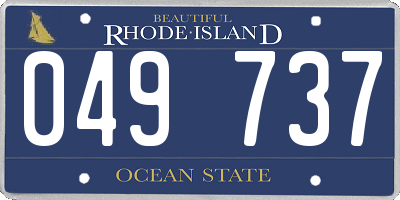 RI license plate 049737
