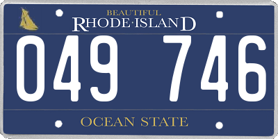 RI license plate 049746