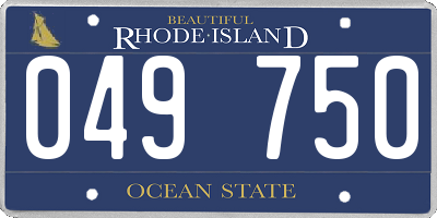 RI license plate 049750