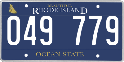 RI license plate 049779