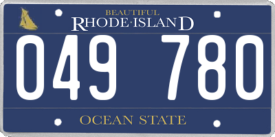 RI license plate 049780