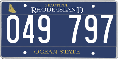 RI license plate 049797
