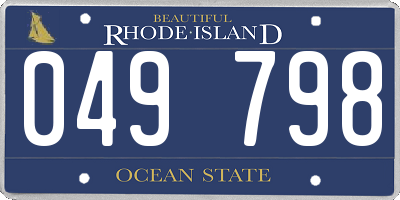 RI license plate 049798