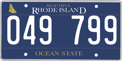 RI license plate 049799
