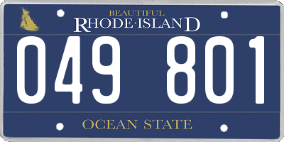 RI license plate 049801
