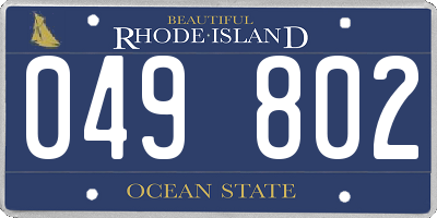 RI license plate 049802