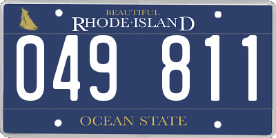 RI license plate 049811