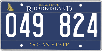 RI license plate 049824
