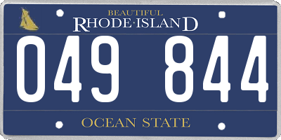 RI license plate 049844