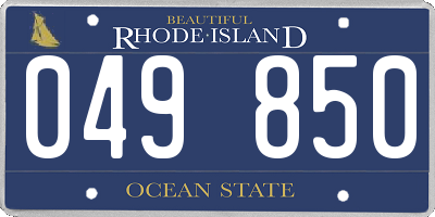 RI license plate 049850
