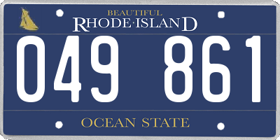 RI license plate 049861