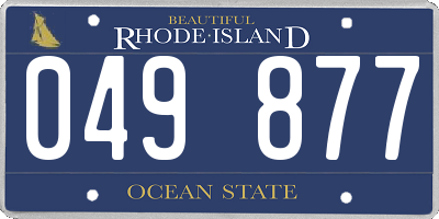 RI license plate 049877