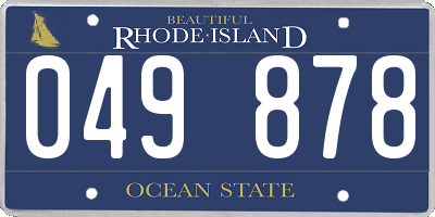 RI license plate 049878