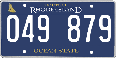 RI license plate 049879